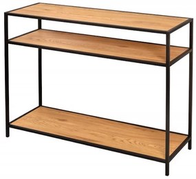 Slim Line konzolový stolík hnedý/čierny 100 cm