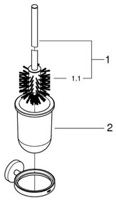 GROHE 411852430 - Sada na čistenie WC START 398 × 121 mm čierna