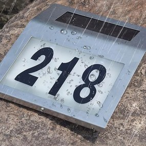 Solárna lampa číslo domu Broy 46827 chróm