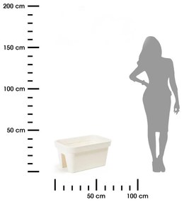 PLASTOVÝ KVETINÁČ LYS 24X29X45 CM KRÉMOVÁ