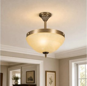 BRILAGI - Luster na tyči DAHLIA 3xE27/40W/230V priemer 37 cm mosadz
