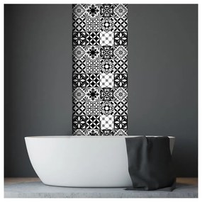 Sada 30 nástenných samolepiek Ambiance Decal Tiles Azulejos Rosario, 10 × 10 cm