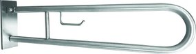 Bemeta Design HELP: Madlo, 850 mm, v tvare U, s držiakom TP, sklopné, s krytkou, nerez, mat - 301407322