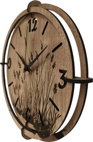 Moderné drevené hodiny Dub – dizajn Lúčne trávy | SENTOP HDF0590-OAK-HLIFAX