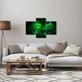 Obraz - zelená abstrakcia (90x60 cm)