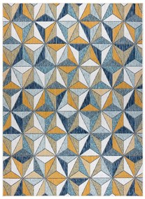 Dywany Łuszczów AKCIA: 140x190 cm Kusový koberec Cooper Sisal Mosaic 22222 ecru/navy – na von aj na doma - 140x190 cm
