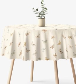 Goldea okrúhly teflónový obrus - motýle Ø 100 cm