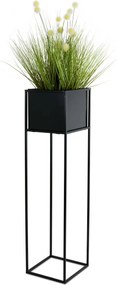 KOVOVÝ KVETINÁČ SO STOJANOM PLAIN 90X24 CM ČIERNA