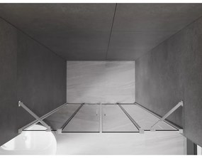 Mexen Velar Duo, posuvné sprchové dvere do otvoru 140 cm, 8mm šedé sklo, chrómová, 871-140-000-42-01