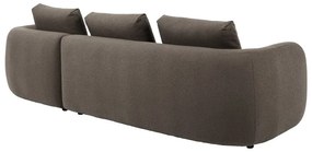 Sivohnedá rohová pohovka z textílie buklé (ľavý roh) Imola – Bonami Selection