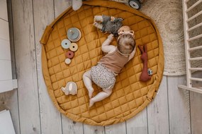 PLAY&amp;GO BABY Organic Hracia podložka / Vak na hračky / Taška - Hořčicová
