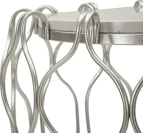 Odkladací stolík Hook 47 cm strieborný