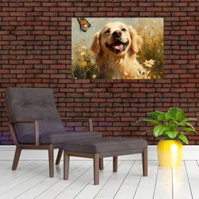 Obraz - Šťastný psík (90x60 cm)