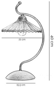 ONLI - Stolná lampa ROSINA 1xE14/6W/230V bronzová