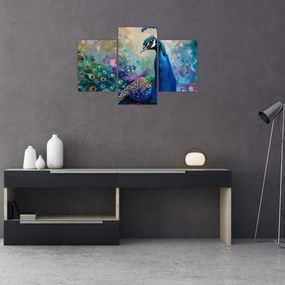 Obraz - Maľba páva (90x60 cm)