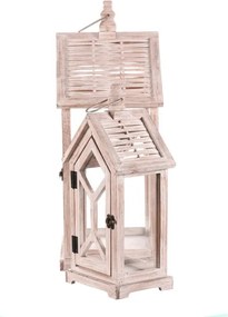 Set dvoch drevených lampášov biely DA209 WT (2 ks)