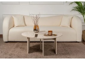 Konferenčný stolík LUVIA, mramorový dekor, béžový