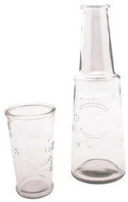 Sklenená karafa s pohárom, 800 ml