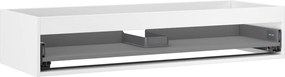 Mexen Box-A, závesná skrinka 120 cm, 1 zásuvka, biela matná, 91AX0-1200-235-1-01