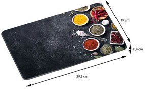 Sklenené krájacie dosky SPICES 29,5x19 cm čierne