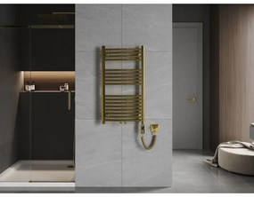 Mexen Ares, elektrické vykurovacie teleso 900 x 500 mm, 300 W, zlatá lesklá, W102-0900-500-2300-50