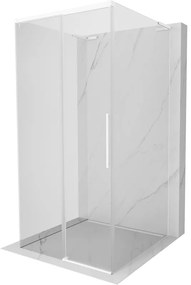 Mexen Rox-3SL, 3-stenný sprchový kút 120 x 120 cm, 8mm číre sklo, biely profil, 8C2L-120-120-20-00-3S