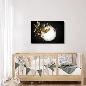 Obraz - Guľa so zlatými motívmi (90x60 cm)