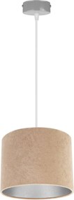 Závesné svietidlo Mediolan, 1x textilné tienidlo (výber z 10 farieb), (výber z 3 farieb konštrukcie), ch