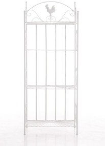 Kovová polica regál Maia - Biela