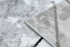 Koberec COZY Polygons, geometrický - sivý