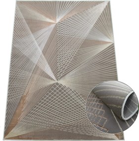 Koberec Allianz 6305 béžový s geometrickým vzorom – obdĺžnik Rozmer: 80x150 cm