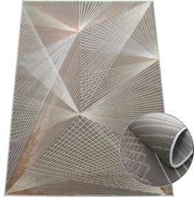 Koberec Allianz 6305 béžový s geometrickým vzorom – obdĺžnik Rozmer: 80x150 cm