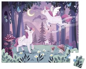 Janod Puzzle v kufríku 54ks Jednorožce
