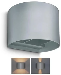Brilagi - LED Vonkajšie nástenné svietidlo RONDO LED/6W/230V šedá IP54 BG0986