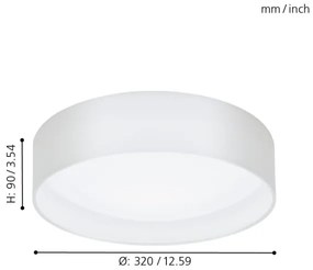 Eglo 31588 - LED stropné svietidlo Paster 1xLED/11W/230V