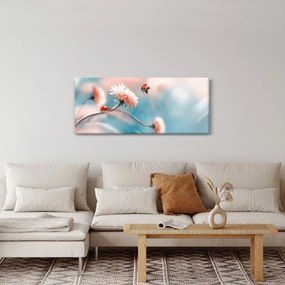 Obraz - Lienky na kvete (120x50 cm)
