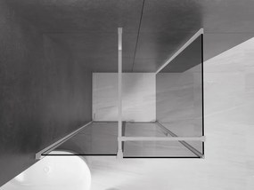 Mexen Velar, sprchový kút s posuvnými dverami 90 x 80 cm, 8mm šedé sklo, chrómová, 871-090-080-41-01