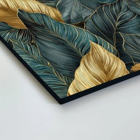 DUBLEZ | Luxusný obraz - Zlaté a zelené listy