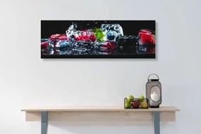 Obraz ľadové kocky ovocia - 120x40