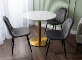 Jedálenská stolička ORLANDO zamatová, grafitová