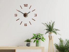 Nástěnné samolepící hodiny Arabic 50 cm měděné