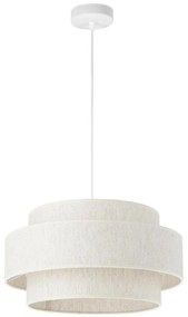 Luster na lanku BOHO 1xE27/60W/230V pr. 40 cm biela