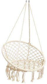 Závesné hojdacie kreslo Hoppy 120x80 cm - krémová