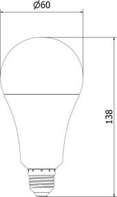 Mexen Nova, LED žiarovka E27, A70, 18W, teplá - 3000K, 1890 lm - L100-E27-1830-01