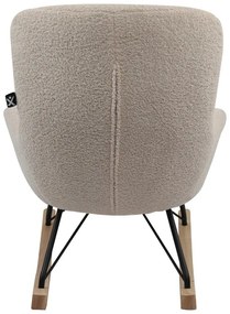 Béžové hojdacie detské kresielko z textílie buklé Rocky – Vipack