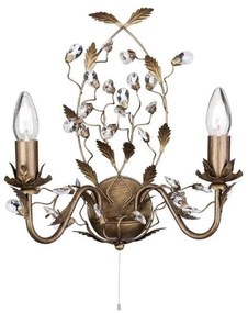 Searchlight 2492-2BR - Nástenné svietidlo ALMANDITE 2xE14/7W/230V