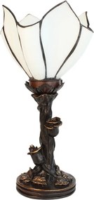Nástěnná lampa Tiffany Flower White - Ř 18*32 cm E14/max 1*25W