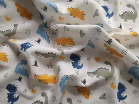 PREM -  PREM Látková plienka s potlačou Dinosaurus Bavlna, 70/70 cm