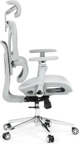 Kancelárska ergonomická stolička PORTE — sieťovina, sivá