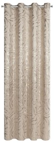 EUROFIRANY ZATEMŇOVACÍ ZÁVES NA KRÚŽKOCH MILENA 140X250 CM LISTY